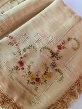 Load image into Gallery viewer, Antique French Silk Ombre Ribbon Embroidered Panel