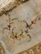 Load image into Gallery viewer, Antique French Silk Ombre Ribbon Embroidered Panel