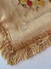 Load image into Gallery viewer, Antique French Silk Ombre Ribbon Embroidered Panel