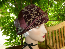 Load image into Gallery viewer, Silk Satin Glass Beaded Cloche Ribbon work