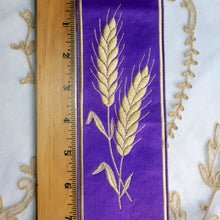 Load image into Gallery viewer, Royal Purple and Wheat Motif Ribbon Trim