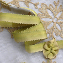 Load image into Gallery viewer, Antique Silk Picot Green Ombre Ribbon