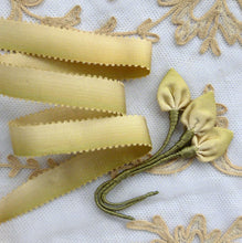 Load image into Gallery viewer, Antique Silk Picot Green Ombre Ribbon