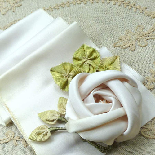 French Bridal Satin Matte Finish Antique Ribbon