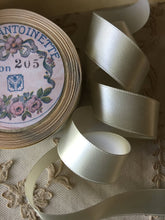 Load image into Gallery viewer, Vintage Ribbon By the Roll Blue/Grey Silk Satin