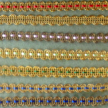 Load image into Gallery viewer, Antique French Gold Metal & Floss Trim