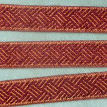 Load image into Gallery viewer, Vintage French Chenille Trim Cross Hatch Design