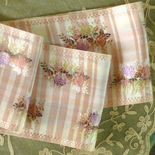 Load image into Gallery viewer, Elegant Vintage French  Ombre Roses & Pink Striped Ribbon