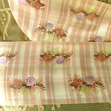 Load image into Gallery viewer, Elegant Vintage French  Ombre Roses & Pink Striped Ribbon