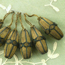 Load image into Gallery viewer, Antique Handmade Gold Metal Thread Bobbles