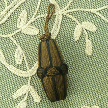 Load image into Gallery viewer, Antique Handmade Gold Metal Thread Bobbles