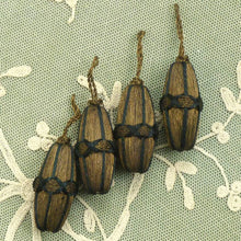 Load image into Gallery viewer, Antique Handmade Gold Metal Thread Bobbles