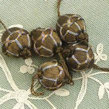 Load image into Gallery viewer, Antique Gold Metal Thread & Cord Bobble