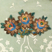 Load image into Gallery viewer, Circa 1920's Embroidered Appliqué Roses