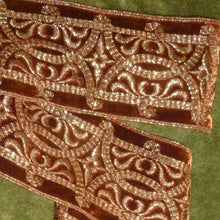 Load image into Gallery viewer, Vintage French Silk Velvet & Tinsel Trim
