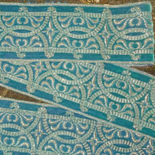 Load image into Gallery viewer, Vintage French Silk Velvet & Tinsel Trim