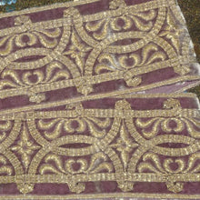 Load image into Gallery viewer, Vintage French Silk Velvet & Tinsel Trim
