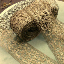 Load image into Gallery viewer, Antique Gold Metal Lace 2 & 1/4th Inch Width