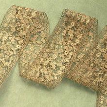 Load image into Gallery viewer, Antique Gold Metal Lace 2 & 1/4th Inch Width