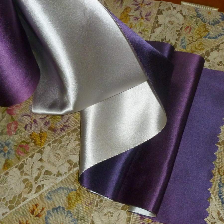 Purple Gold Ribbon, Purple Satin Ribbon