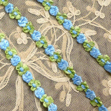 Load image into Gallery viewer, Vintage French Rococo Trim Blue Ombre Buds    By the yard