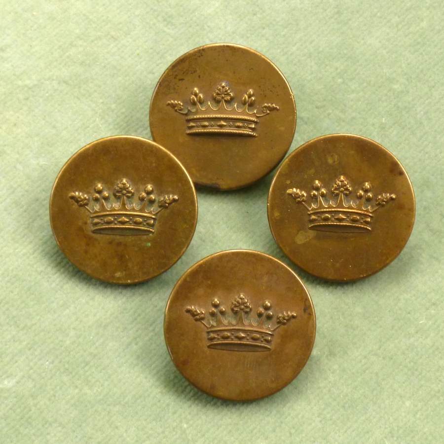 Crown of a Marquis Embossed French Antique Buttons – Vintage Passementerie