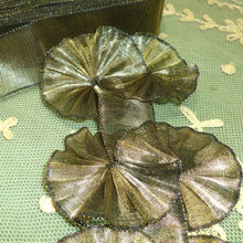Load image into Gallery viewer, Antique French Gold METAL & Silk Tissue Ribbon