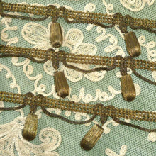 Load image into Gallery viewer, Antique Gold/Bronze Metal Bobble Embellished Trim