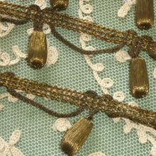 Load image into Gallery viewer, Antique Gold/Bronze Metal Bobble Embellished Trim