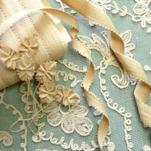 Load image into Gallery viewer, Circa 1920 French Picot Ombre Ribbons Café au lait