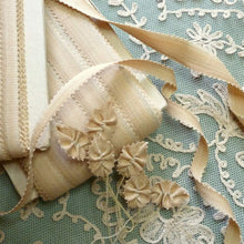 Load image into Gallery viewer, Circa 1920 French Picot Ombre Ribbons Café au lait