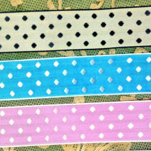 Load image into Gallery viewer, Circa 1950/60's WOVEN Polka Dot Ribbon