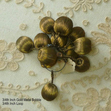 Load image into Gallery viewer, Antique Gold Metal Bobbles