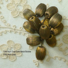Load image into Gallery viewer, Antique Gold Metal Bobbles