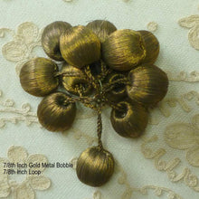 Load image into Gallery viewer, Antique Gold Metal Bobbles