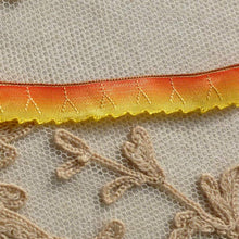 Load image into Gallery viewer, Antique Woven Patterned Scalloped Ombre Ribbon