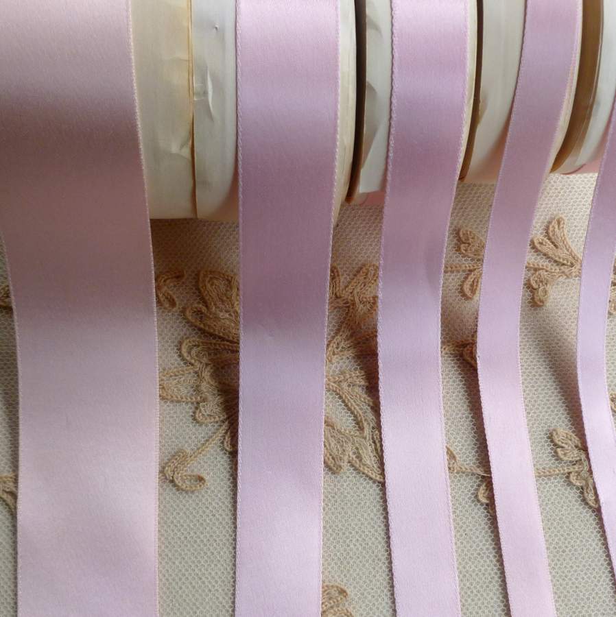 Simply Wonderful Things Dusty Pink Nylon Ribbon, Double faced, in two widths