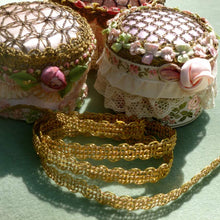 Load image into Gallery viewer, Dainty Gold Metal Trim with Scalloped Borders