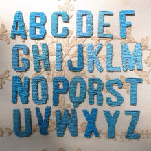 Load image into Gallery viewer, Antique French Blue Beaded Letters