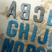 Load image into Gallery viewer, Antique French Blue Beaded Letters