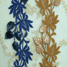 Load image into Gallery viewer, Fine Vintage Cotton Embroidered and Straw Millinery Trim