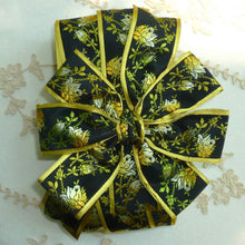 Load image into Gallery viewer, Vintage French Gold/Yellow Ombre Woven Roses