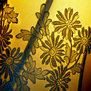 Vintage Schiffli Lace Floral Applique
