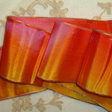 Load image into Gallery viewer, Antique French Ombre Ribbon with Gold METAL Edge