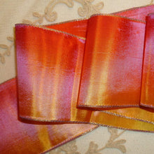 Load image into Gallery viewer, Antique French Ombre Ribbon with Gold METAL Edge