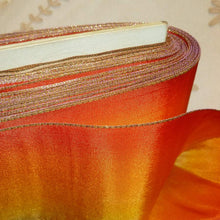 Load image into Gallery viewer, Antique French Ombre Ribbon with Gold METAL Edge