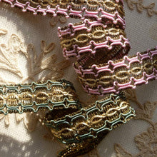 Load image into Gallery viewer, French Gold Metal and Cord Vintage Trim