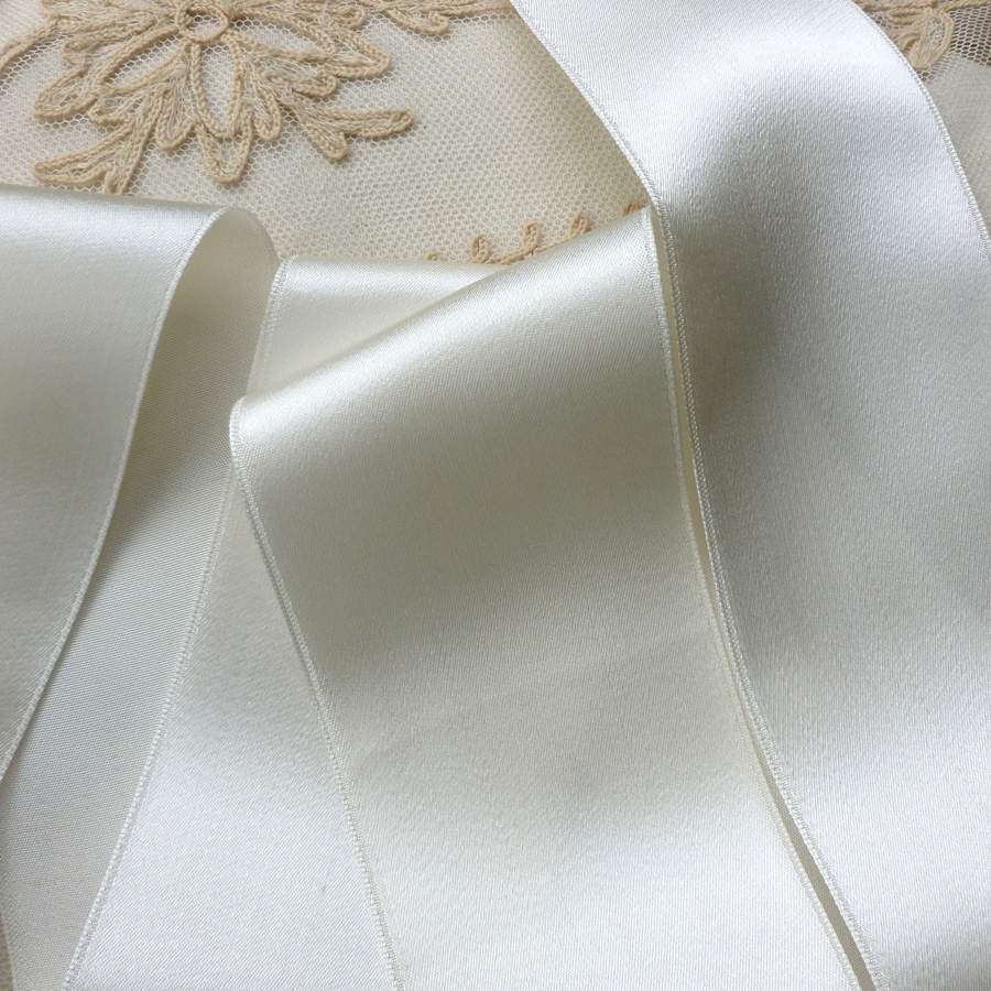 White Cotton Satin Ribbon