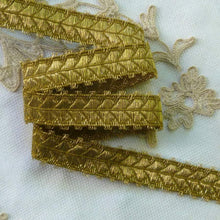 Load image into Gallery viewer, Gold METAL Trim with Fringed Picot Edges