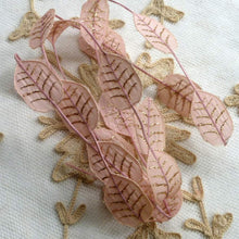 Load image into Gallery viewer, Ethereal Leaf Garland with Gold or Silver Tinsel Detail